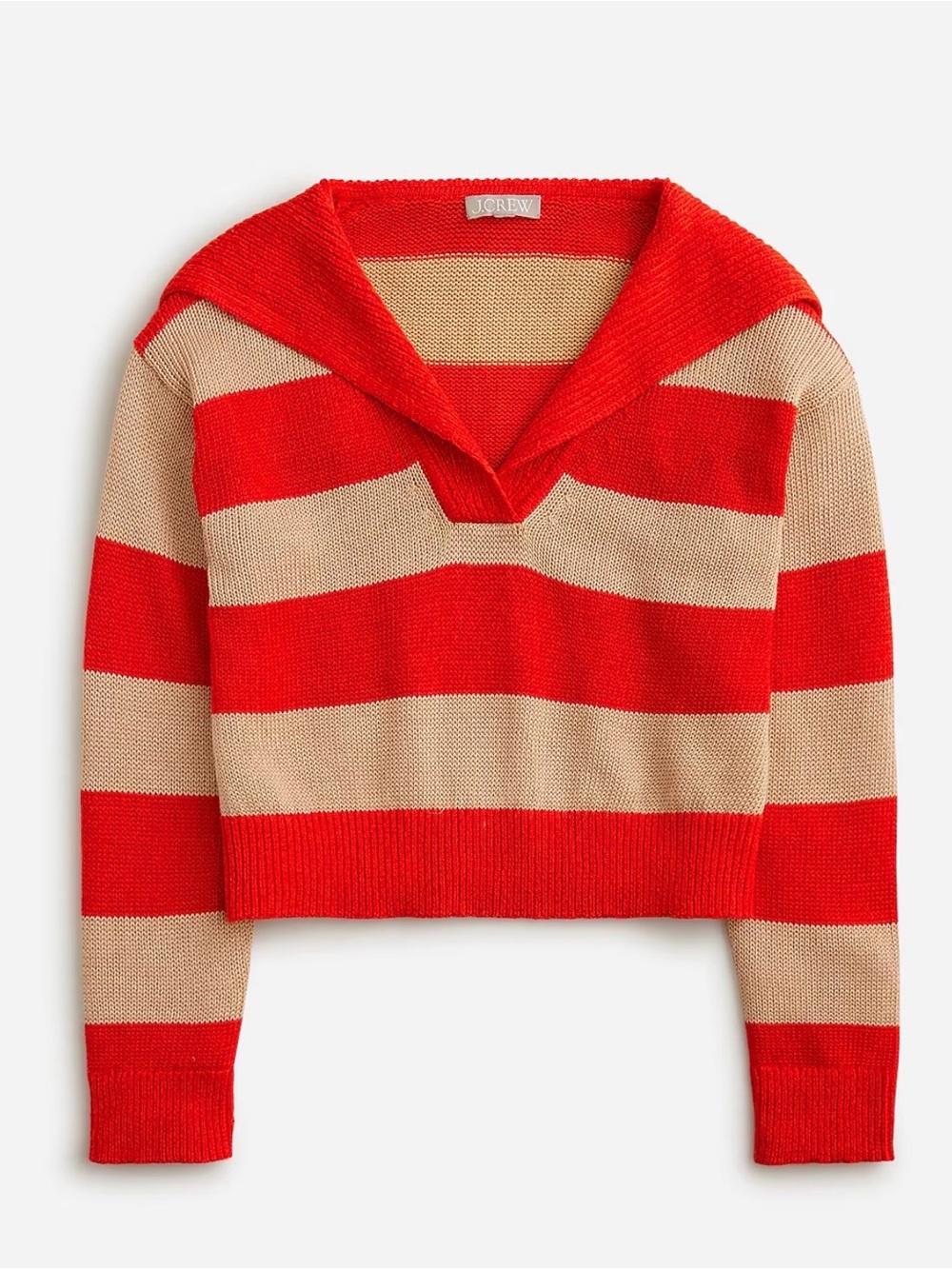 J. Crew Sailor-Collar Pullover Sweater in Stripe